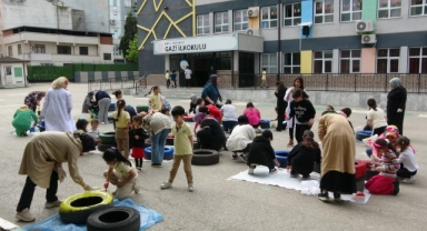 Bursa'da öğrenciler velileri ile birlikte doyasıya eğlendi