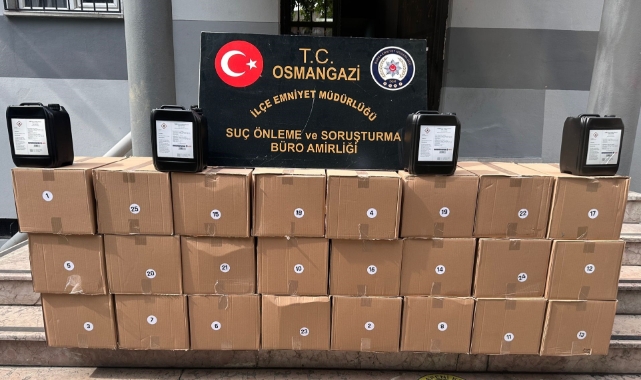 Bursa'da tam 500 litre etil alkol ele geçirildi!