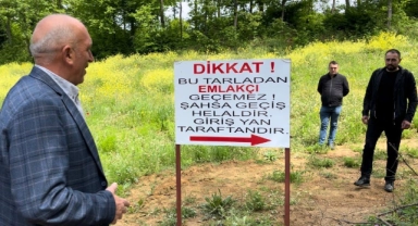 Bursa'da tarlasını yola çevirenler kızdı! Bakın ne yaptı...