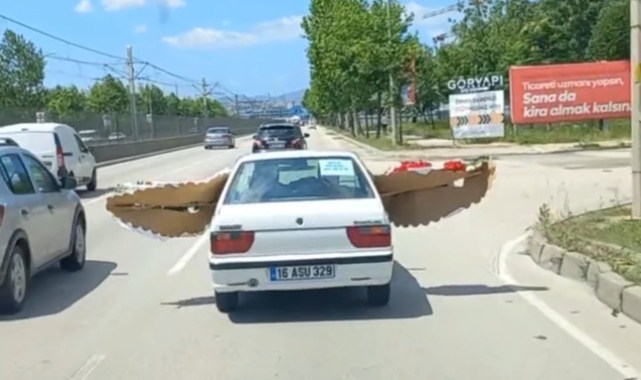Bursa'da trafiği tehlikeye atan taşımacılık