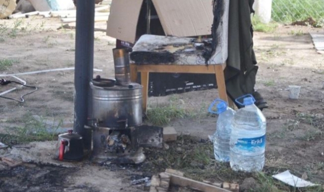 Çay demlemek için tiner kullanan adam yaralandı
