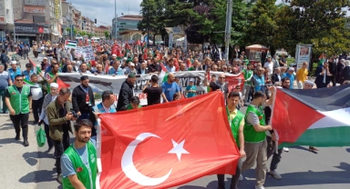 Düzce'de İsrail protestosu