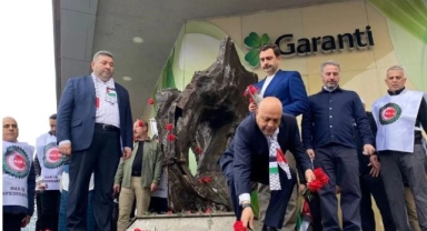 HAK-İŞ Kazancı Yokuşu'na karanfil bıraktı
