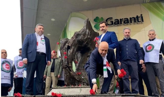 HAK-İŞ Kazancı Yokuşu'na karanfil bıraktı