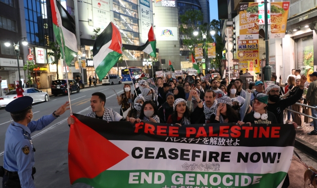 Japonya’da Filistin’e destek için “İntifada Yürüyüşü”