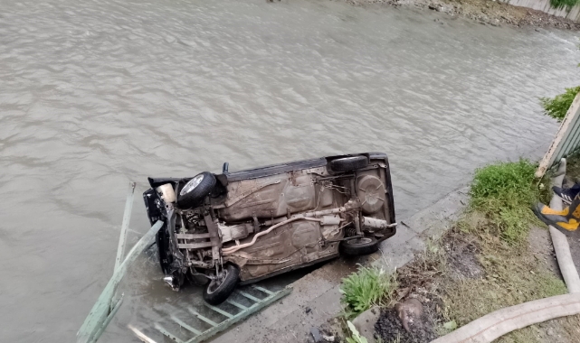 Karabük'te otomobil çaya uçtu: 1 yaralı