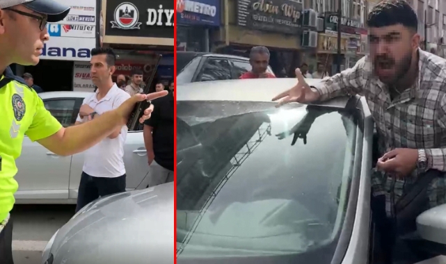 Kendisini uyaran polisin üzerine otomobilini sürdü