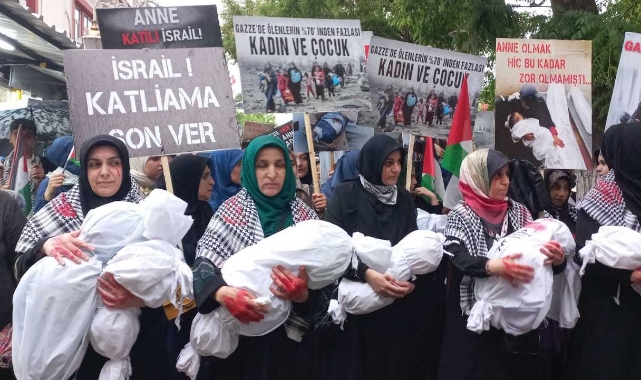 Malatya'da kadınlar Gazzeli anneler için yürüdü