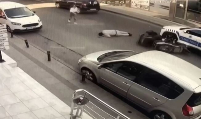 Motokuryenin çarptığı yaya yaralandı