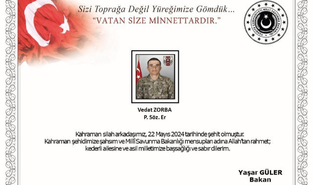 MSB acı haberi duyurdu!