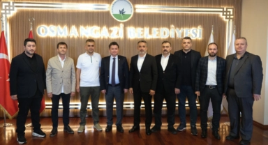 MÜSİAD Bursa'dan Erkan Aydın'a kutlama ziyareti