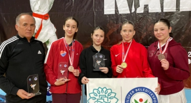 Nilüferli karatecilere 3 madalya