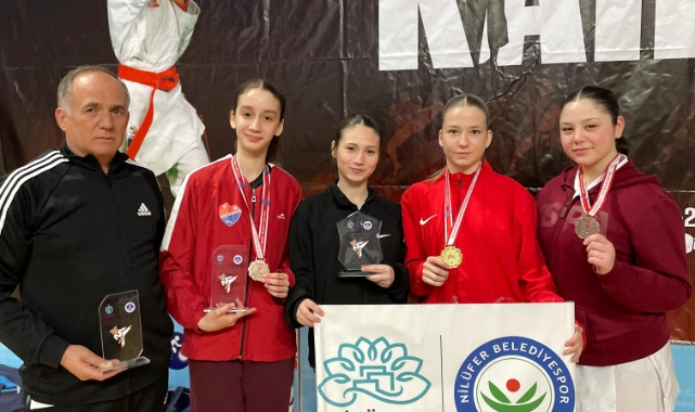 Nilüferli karatecilere 3 madalya