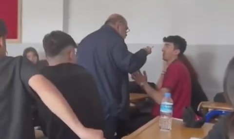 Öğretmene saygısızlık böyle kayda alındı!