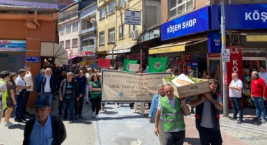 Rize'de çay alım fiyatına 'tabutlu' protesto