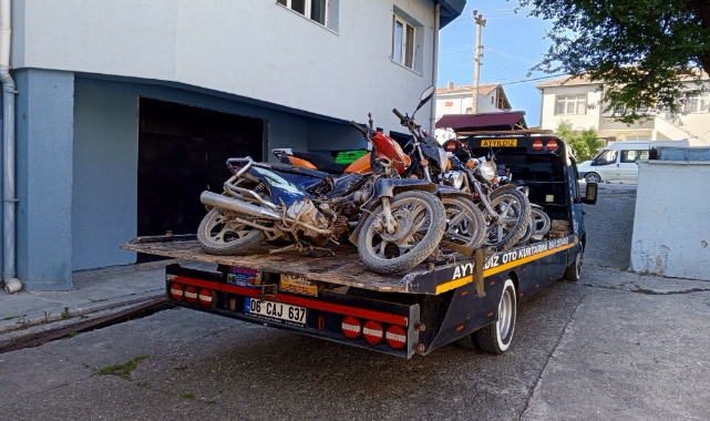 Tescilsiz 79 motosiklet otoparka çekildi