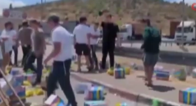 Yahudi yerleşimciler Gazze’ye giden yardım konvoyuna saldırdı