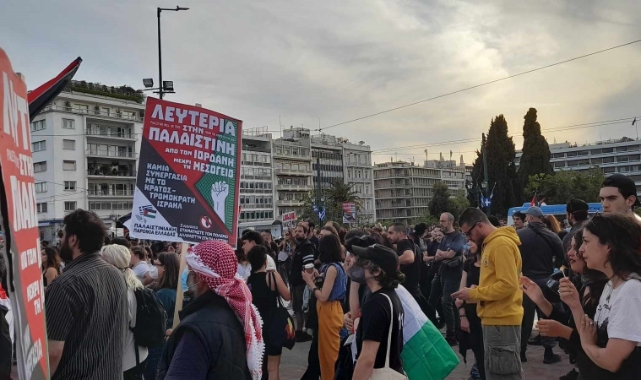 Yunanistan’da Filistin’e destek gösterisine polis müdahalesi