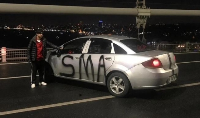 15 Temmuz Şehitler Köprüsü’nde SMA yazılı araçla eyleme tutuklama