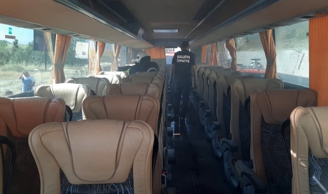 Amasya’da yolcu otobüsünde korkutan yangın!