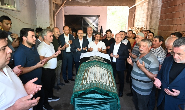 Başkan Gürkan'ın amcası son yolculuğuna uğurlandı