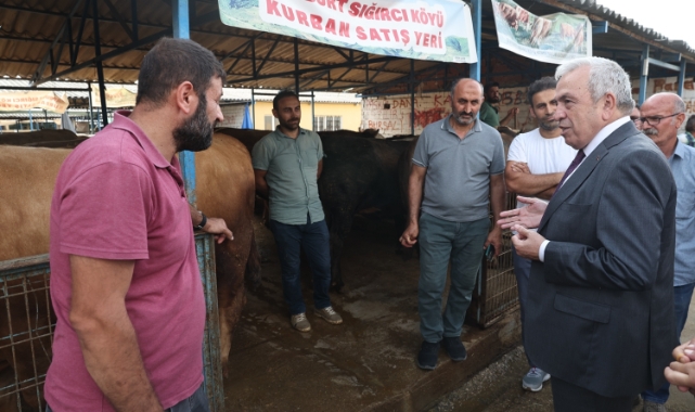 Başkan Şadi Özdemir Alaaddinbey Kurban Pazarı’nı gezdi!