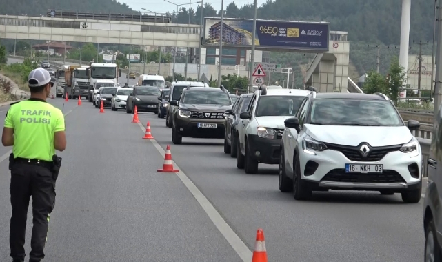 Bursa'da radarla hız denetimi
