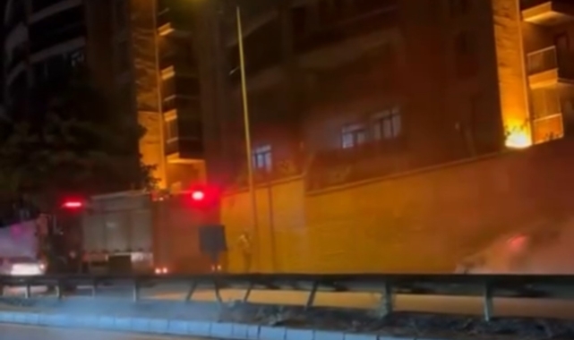 Bursa'da seyir halindeki otomobil cayır cayır yandı