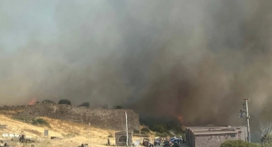 Çanakkale'de korkutan yangın