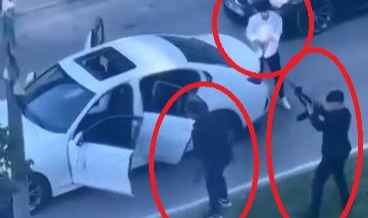 Düğün konvoyunda silahlı eğlence!