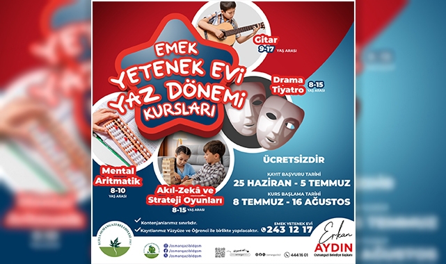 Emek Yetenek Evi’nde yaz dönemi kursları başlıyor