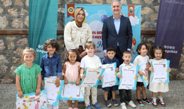 İnegöl Belediyesi Beşinci Mevsim Kreşinde karne heyecanı