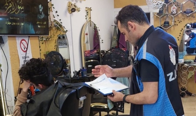 İnegöl'de bayram öncesi berber ve kuaförlere sıkı denetim