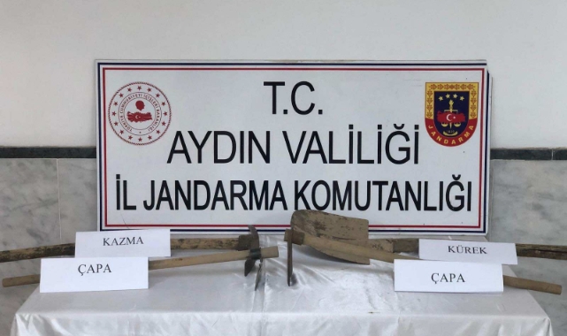 Kaçak tarihi eser kazısına suçüstü!
