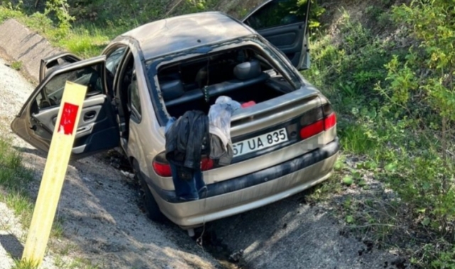 Karabük'te otomobil su kanalına düştü: 2 yaralı