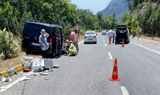 Marmaris yolunda feci kaza!