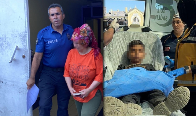 Oğluna bıçak fırlatan anne serbest bırakıldı