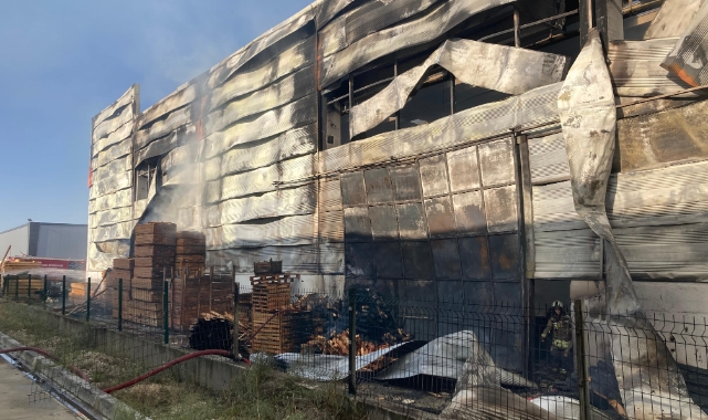 Palet fabrikasında korkutan yangın