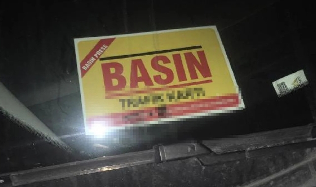 Sahte basın kartı ile polisi kandıracaktı!