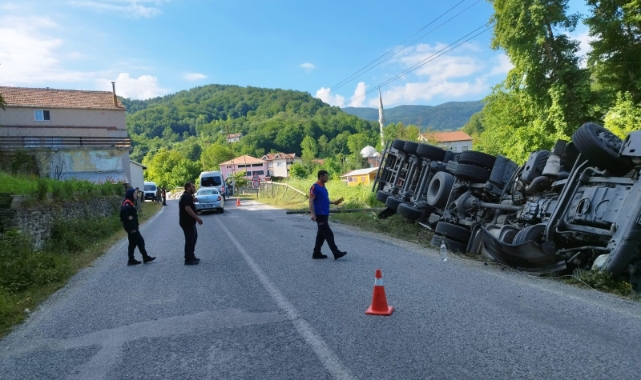 Sinop'ta LPG yüklü tanker yan yattı!