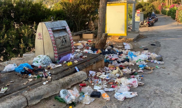 Tatilcilerden geriye çöpleri kaldı