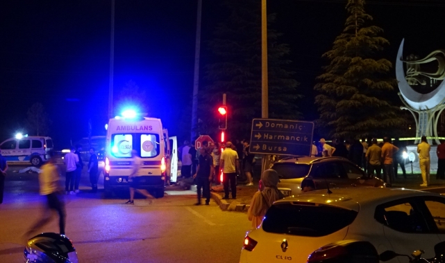 Tavşanlı'da otomobil ile motosiklet çarpıştı