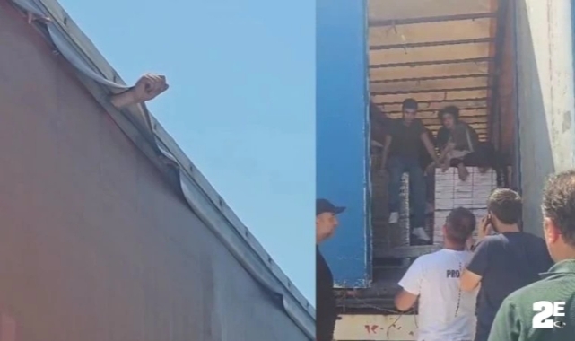 TIR’dan sarkan kolu fark eden sürücü faciayı önledi