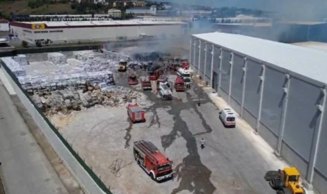 Zonguldak'ta kağıt fabrikasında yangın