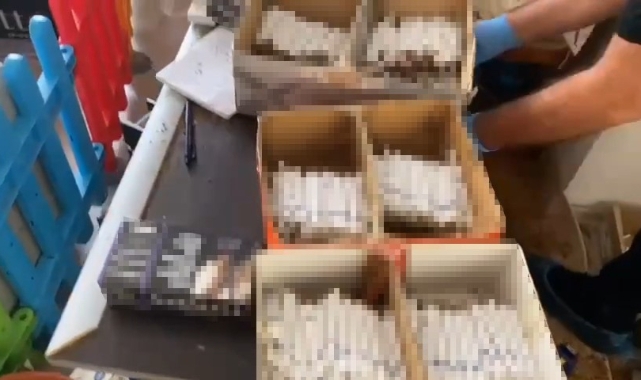 20 bin 800 adet makaron ele geçirildi!