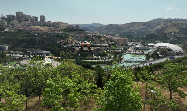 Ankara'nın havadan ilaçlanması Bursa'dan