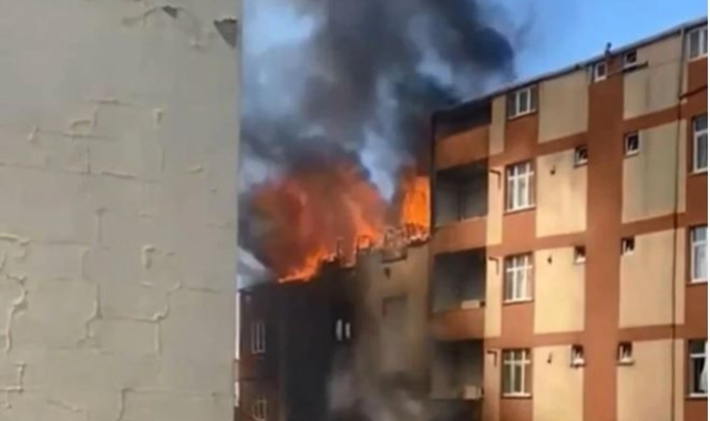 Arnavutköy'de korkutan yangın