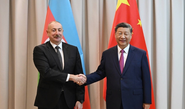 Azerbaycan Cumhurbaşkanı Aliyev, Çin Devlet Başkanı Xi ile görüştü