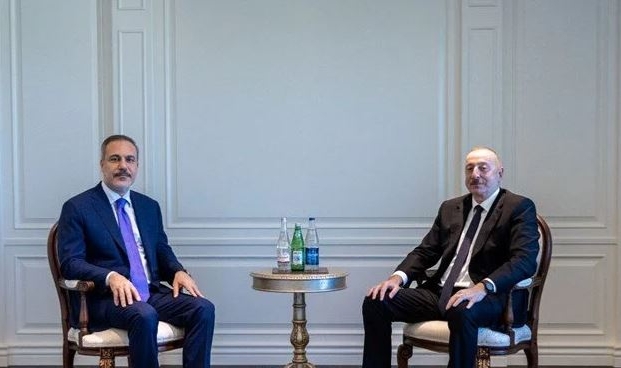 Bakan Fidan ile Aliyev bir araya geldi