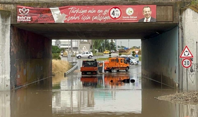 Bolu’da altgeçitler göle döndü